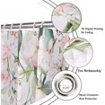 thumbnail image 6 of Spring Floral Shower Curtain, Sage Green Eucalyptus Leaves Willow Leaf Botanical Plants with Pink Flowers Fabric Bathroom Curtain Waterproof Washable 12 Hooks 84.00'''' x 72.00'''' (GCI-10197), 6 of 6