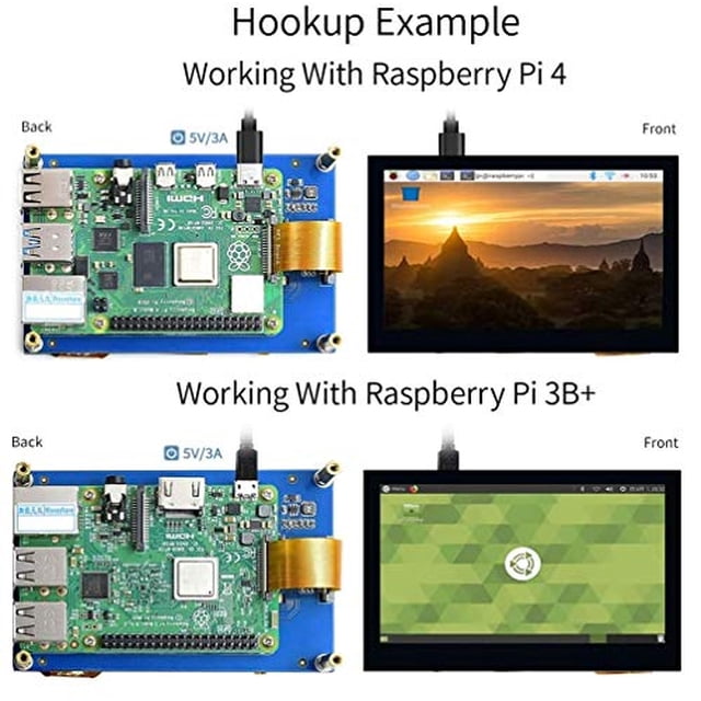 Compatible con Raspberry Pi LCD 4.3 pulgadas Pantalla Táctil Capacitiv
