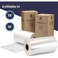 thumbnail image 7 of [1 Pack] Polyolefin Shrink Wrap Roll - 18" x 2600 ft Clear POF Heat Shrink Wrap - 120 Gauge Storage Plastic Wrap for Packing Goods - Heavy Duty Heat Activated Industrial Grade Shrink Wrap Film, 7 of 7