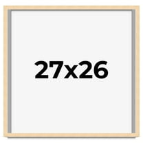 27x26 Frame Beige Real Wood Picture Frame Width 0.75 inches | Interior Frame Depth 0.5 inches |