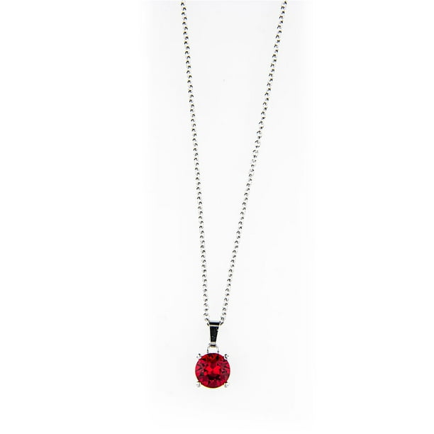 Collar para Mujer con Cristal Swarovski Solitario– Bañado en Rodio- Collar Elegante y Brillante-Collares de Mujer de Moda- Joyería para Mujer de Moda- Regalo especial Ortiz Espinosa Temporada