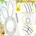 thumbnail image 3 of Decorative Bunny Ear Wreath Frame for Crafts and Home Decor Perfect for Easter, Spring Celebrations, and DIY Projects, 3 of 8