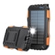 thumbnail image 2 of Cargador solar portátil de 20000 mAh, cargador de teléfono solar, cargador de batería externo impermeable para acampar para teléfono celular, 2 USB/linterna LED con brújula para actividades, 2 of 5