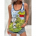 thumbnail image 2 of Camisetas sin mangas de verano para mujer, camisetas sin mangas con estampado de Snoopy, chaleco básico con estampado 3D para mujer, ropa Y2k, 2 of 5