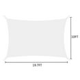 thumbnail image 3 of Rectangle Sun Shade Sail UV Block Waterproof Patio Awning Outdoor Garden Pool Sun Canopy Shelter Cover 13'x19.7' White, 3 of 8