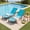 Turquoise blue, variant on LAUSAINT HOME Patio Lounge Chairs Set of 2, Outdoor Folding Tanning Chaise with 5-Position Adjustable Backrest for Backyard, Poolside