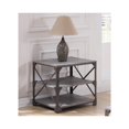 thumbnail image 2 of Hodedah 23.6 inch Wide 3 Tier Grey End Table, 2 of 4