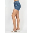 thumbnail image 2 of Ripped Five-pocket Mini Denim Shorts ripped mini  Medium denim, 2 of 5