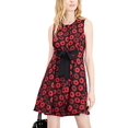 thumbnail image 2 of maison Jules Womens Button Front Fit & Flare Dress, Red, 2, 2 of 2