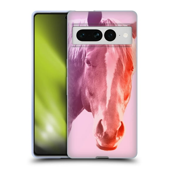 Head Case Designs Officially Licensed Mark Ashkenazi Pastel Potraits Horse Soft Gel Case Compatible with Google Pixel 7 Pro