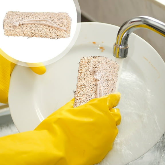 Natural Loofah Body Scrubber Sponge, 3.94 Inches Organic Luffa for Exfoliating & Smooth Skin Cleansing,Dishwashing, Ideal for Men & Women, Spa & Shower Use