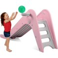 thumbnail image 4 of Tobogán Infantil, Tobogán para Niños, Tobogán Infantil para Jardín Parque e Interior, con Canasta de Baloncesto, Estable, Seguro, Grande, Ancho (Cupido Rosa y Gris) esquí esquí Gafas de esquí, 4 of 5