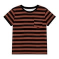 thumbnail image 4 of MEZZALL Boys Girls Summer Short Sleeve Striped T-Shirt With Pocket Comfortable Kids Tops For Casual Play Daily Holiday Toddler Blouses Clothing, 4 of 6