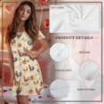 thumbnail image 7 of Yuyamidu Elegant Women's Sleep Dress Rooster Chicken Pattern Short Sleeves Knee-Length Nightgown for Summer Cooling Moisture-Wicking Sleep Shirt Loose Fit Nightwear, 7 of 7