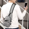 thumbnail image 5 of Hombres Mujeres Sling Bag Resistente al agua Hombro Pecho Bandolera Bolsas Sling Mochila con puerto de carga USB, 5 of 5