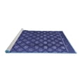 thumbnail image 2 of Ahgly Company Machine Washable Indoor Square Abstract Blue Modern Area Rugs, 8' Square, 2 of 4