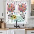 thumbnail image 3 of Swag Valance Curtains for Windows, Funny Raccoon Light Filtering Kitchen Curtains with Rod Pocket, Modern Abstract Art Colorful Clouds Window Treatment Valances for Living Room, 36x63 - 2 PCS, 3 of 9