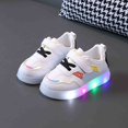 thumbnail image 4 of XXWXYD Children's Board Shoes LED Light Casual Shoes Boys Girls Students Small White Shoes Small Children Shoes for Boys Girls Toddler Child(18-24 Months,Male), 4 of 5