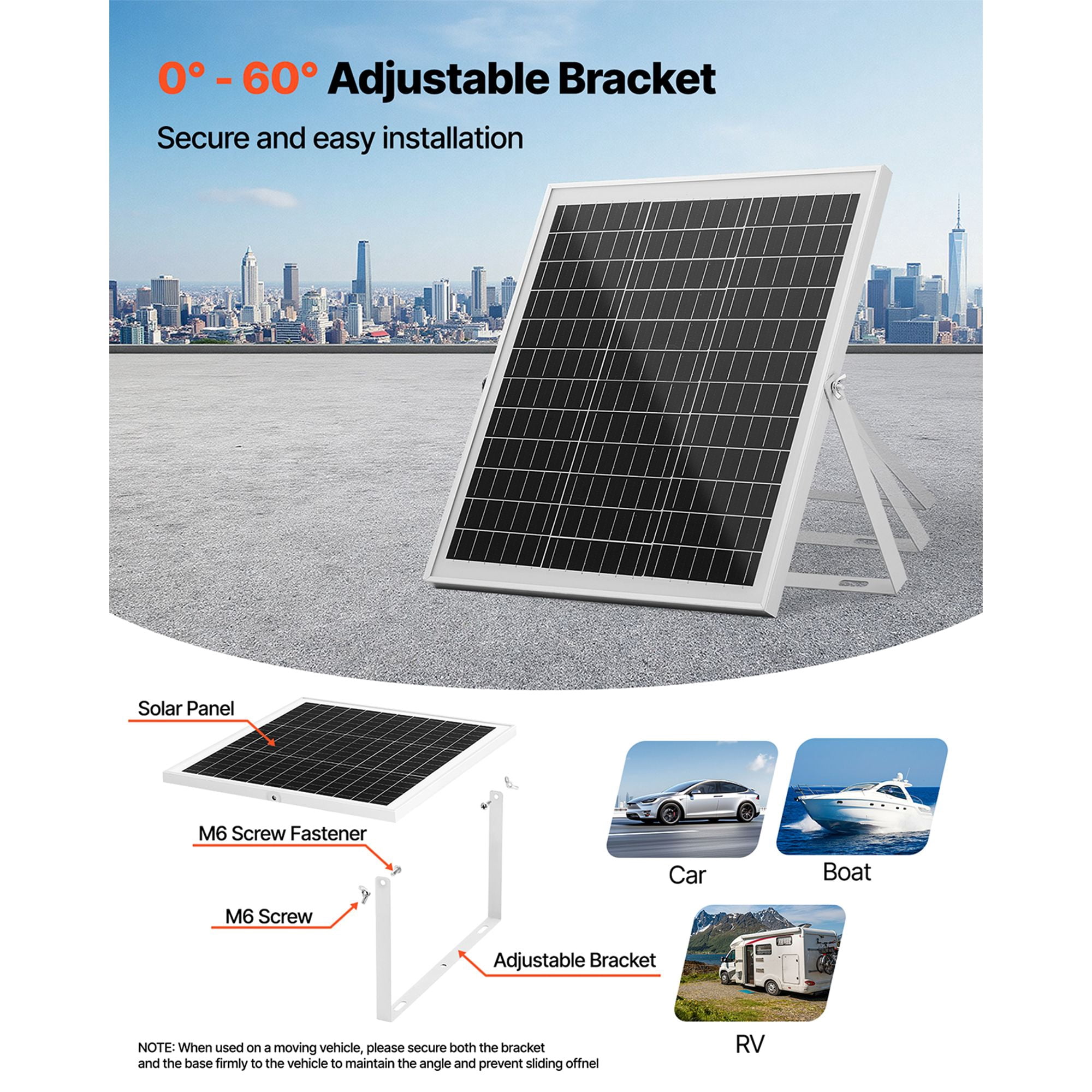 20W 12V Solar Panel Battery Charger with MPPT Controller IP67 Waterproof for Car RV Boat Motorcycle