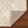 thumbnail image 4 of TOWN & COUNTRY EVERYDAY Walker Modern Stripe Everwash® Washable Multi-Use Decorative Rug, Tufted Kitchen Rug, Low-Profile Door Mat, Bedroom Rug and Bath Rug with Non-Slip Backing, Beige, 24"x40", 4 of 11