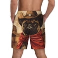thumbnail image 2 of Lsque Mens Swim Trunks Western French Bulldog Cowboy Pattern - Bathing Suit Compression Liner - Beach Swim Shorts Swimwear - (S-3XL) - Stretch Quick Dry -3X-Large, 2 of 9