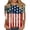 Wine-2, variant on Womens Plus Size Patriotic Tshirts Crewneck American Flag 3/4 Sleeve Graphic Tees Funny July 4th Summer Tops Wine, M