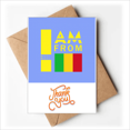 thumbnail image 1 of I Am From Mali Art Deco Fashion Thank You Cards Envelopes Blank Note, 1 of 3