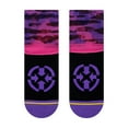 thumbnail image 4 of Purple Water Color Quarter Crew Sock, 4 of 6