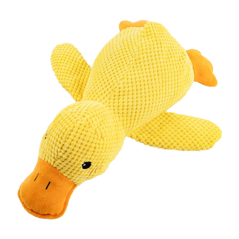 Plush Sleeping Duck with Crinkle Paper Catnip Durable Chew Teething Sound Pet Sound Toys