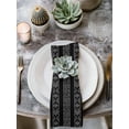 thumbnail image 2 of Black Striped Cloth Napkins Set of 6 Reusable Dinner Napkins, Modern Abstract Art Geometric Stripes Cocktail Napkin Washable Table Napkins for Wedding/Holiday Party/Baby Shower 20"x20", 2 of 7