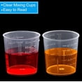 thumbnail image 2 of Woeilo 30ml Plastic Liquid Measuring Cups - Mini Clear Kitchen Medicine Cups Transparent Labs Graduated Beakers Baking Cooking Home Lab Measure Tool (10 Packs,1oz,Transparent) 10 Pcs, 2 of 5