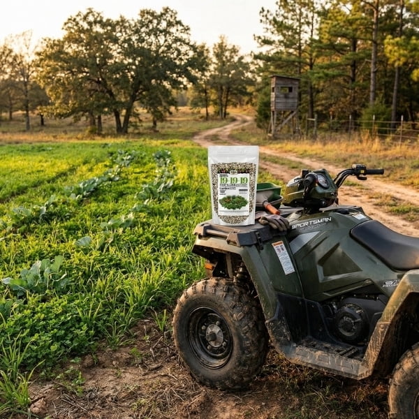 Old Cobblers Farm™ Fertilizer 19-19-19 for Food Plots - Balanced Nutrition for Lush Growth - Fertilizer (15 lbs)
