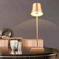 thumbnail image 4 of Mesita de noche luz led decoración recargable ajustable regulable brillante escritorio lámparas aluminio aleación dormitorio estudio iluminación oro AweSitey HA011369-01B, 4 of 6