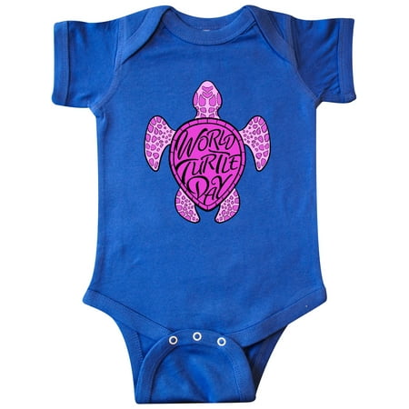 

Inktastic World Turtle Day with sea turtle in pink Gift Baby Boy or Baby Girl Bodysuit