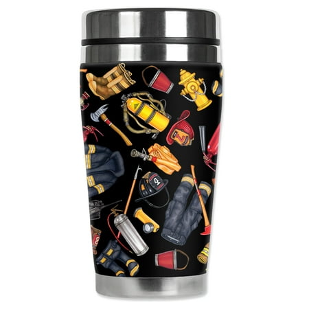 

Mugzie brand 20-Ounce MAX Stainless Steel Travel Mug with Insulated Wetsuit Cover - Fire Department