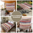 thumbnail image 6 of Red Nordic Style Stripes Large Tapestry for Bedroom Wall Hanging Tapestry, Red Grey Texture Ceiling Backdrop Tapestries Poster Blanket Wall Decor for Teens Room Living Room Dorm 86" x 104", 6 of 8