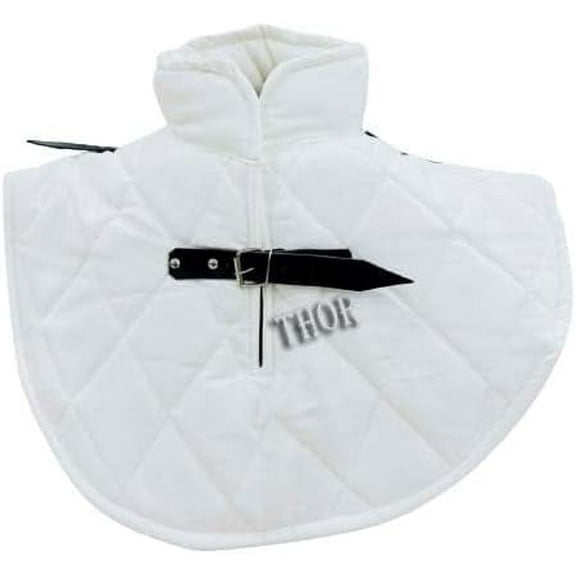 White Padded Arming Cotton Cap Renaissance Medieval Cotton Padded Armor Collar and Coif Arming Cap Aventail Neck Under Armor Coif Cap for Men