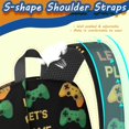 thumbnail image 5 of Game Controller Black Pattern 17" School Backpacks for Teens,Waterproof Oxford Fabric,S-Shape Padded Straps for School,Travel,Hiking,Camping, 5 of 6