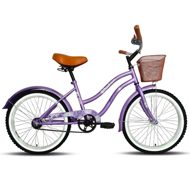 Bicicleta Black Panther Beach Cruiser R20 Con Canasta Morado