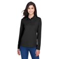 thumbnail image 4 of CORE365 78192 Women's Pinnacle Performance Long Sleeve Piqué Polo-Black-XL, 4 of 4