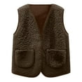 thumbnail image 5 of Cethrio Boys Fleece Vest, Soft Ligntweight Sleeveless Thermal Jackets with Pockets Brown Size 7-8, 5 of 6