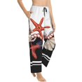 thumbnail image 2 of Disketp Starfishes Shells Print Women'S Comfy Pajama Pants Casual Drawstring Palazzo Lounge Wide Leg Pants, 2 of 9
