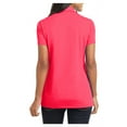 thumbnail image 2 of Womens Cotton Touch Performance Polyester/Spandex Polo T-Shirt Hot Coral Large, 2 of 6