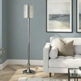 thumbnail image 2 of Evelyn&Zoe Numit 68.75" Tall Floor Lamp with Glass Shade, Brushed Nickel/Mercury Glass, 2 of 7