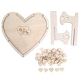 thumbnail image 1 of Oubit Wedding Guest Book Alternative,Guest Book Heart Shape Rustic Wedding Decor Guest Book Wedding Reception Finest Materials, 1 of 9