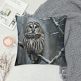 thumbnail image 2 of Orinice Owl Tree Branch Snow Graphic Decorative Cushion Throw Pillow Cover for Home Living Room Sofa High-Quality Winter Home Decor 1PC 12x12in, 2 of 5