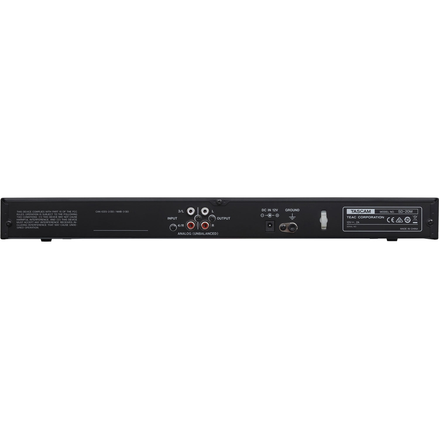 Tascam SD-20M Solid State Recorder wih XLR Mic Ins - Walmart.com