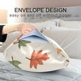 thumbnail image 4 of Yayeee Pillowcase Standard Size Set of 2 Satin Wrinkle Resistant Pillow Case, Green Autumn Leaves, 4 of 7