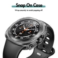 thumbnail image 4 of IC ICLOVER [2 Pack] For Samsung Galaxy Watch Ultra 47mm (2025/2024) Tempered Glass Protector Screen Case Full Hard PC Ultra-Thin Scratch Resistant Protective Cover, Clear+Black, 4 of 8