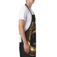 thumbnail image 3 of Honeii Golden Lips Modern Sculpture Print Waterproof Apron, Adjustable Kitchen Apron with Pockets,for Gardening, Dishwashing, Meat Processing, Car Washing, and Pet Grooming, 3 of 8
